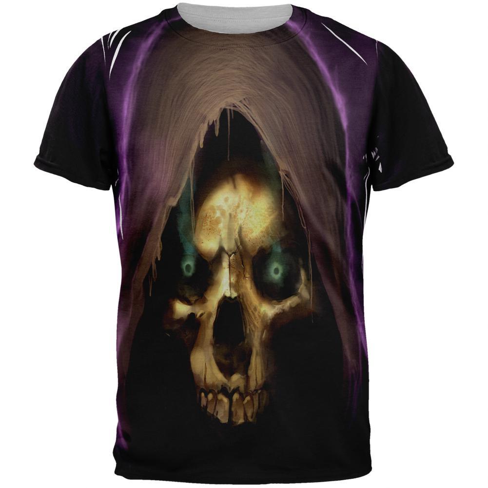 Halloween Grim Reaper Adult Black Back T-Shirt