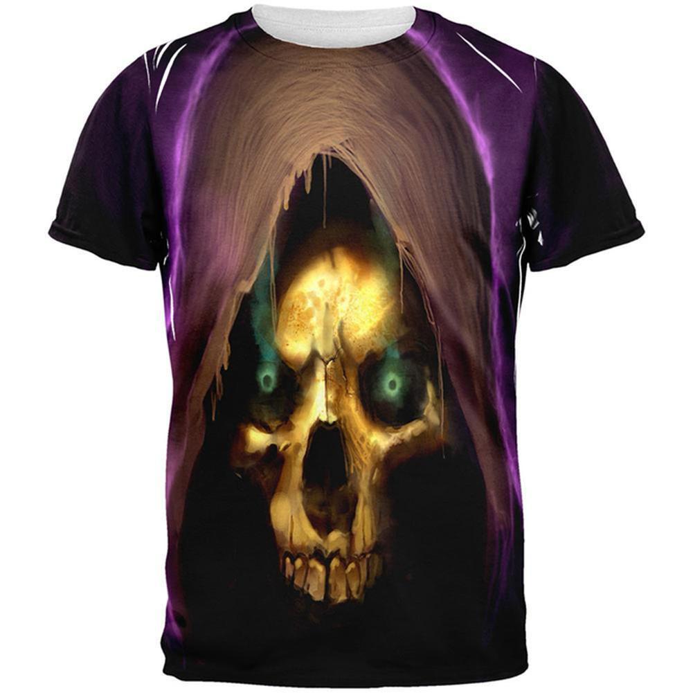 Halloween Grim Reaper All Over Adult T-Shirt
