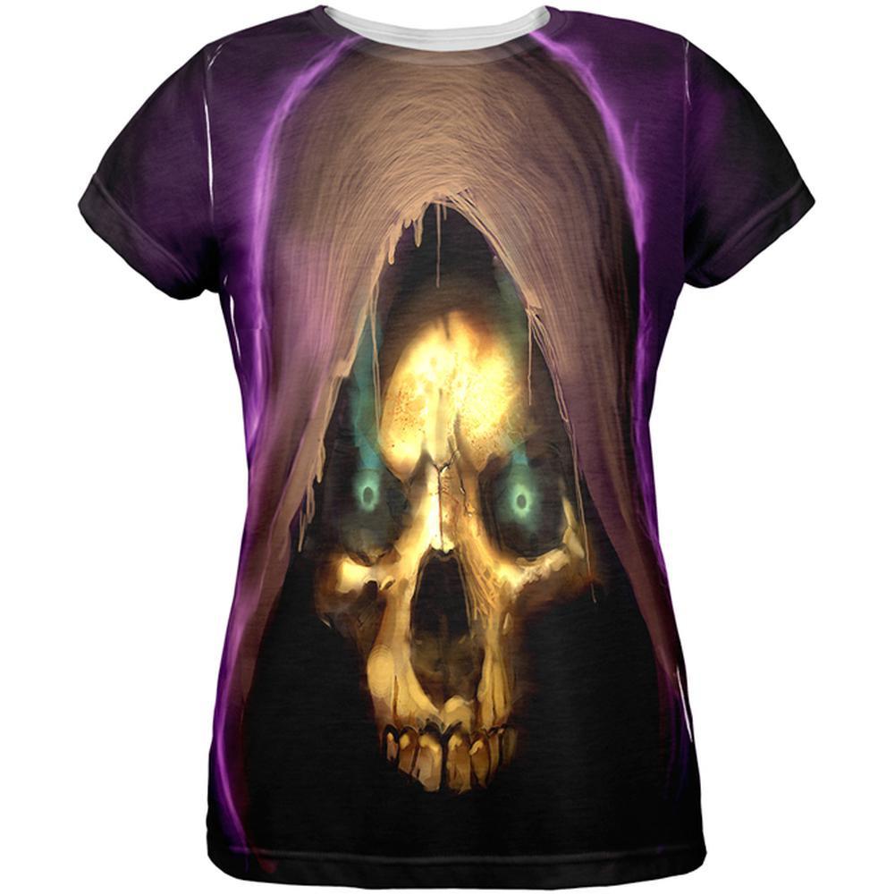 Halloween Grim Reaper All Over Womens T-Shirt