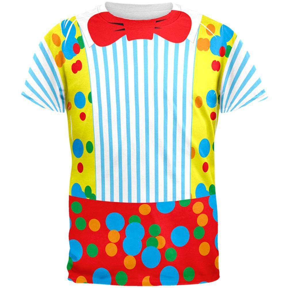 Halloween Clown Costume All Over Adult T-Shirt