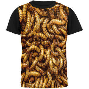 Halloween - Maggots Adult Black Back T-Shirt