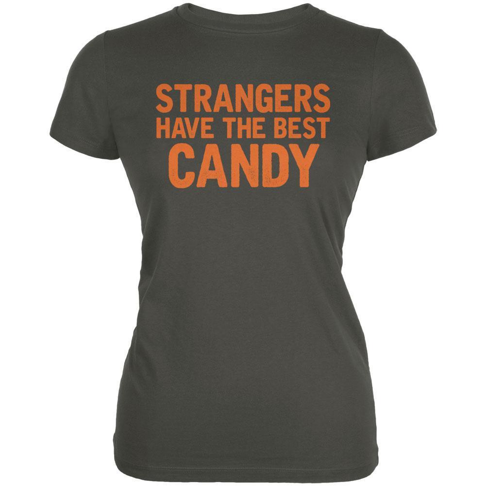 Halloween Strangers Have The Best Candy Asphalt Juniors Soft T-Shirt
