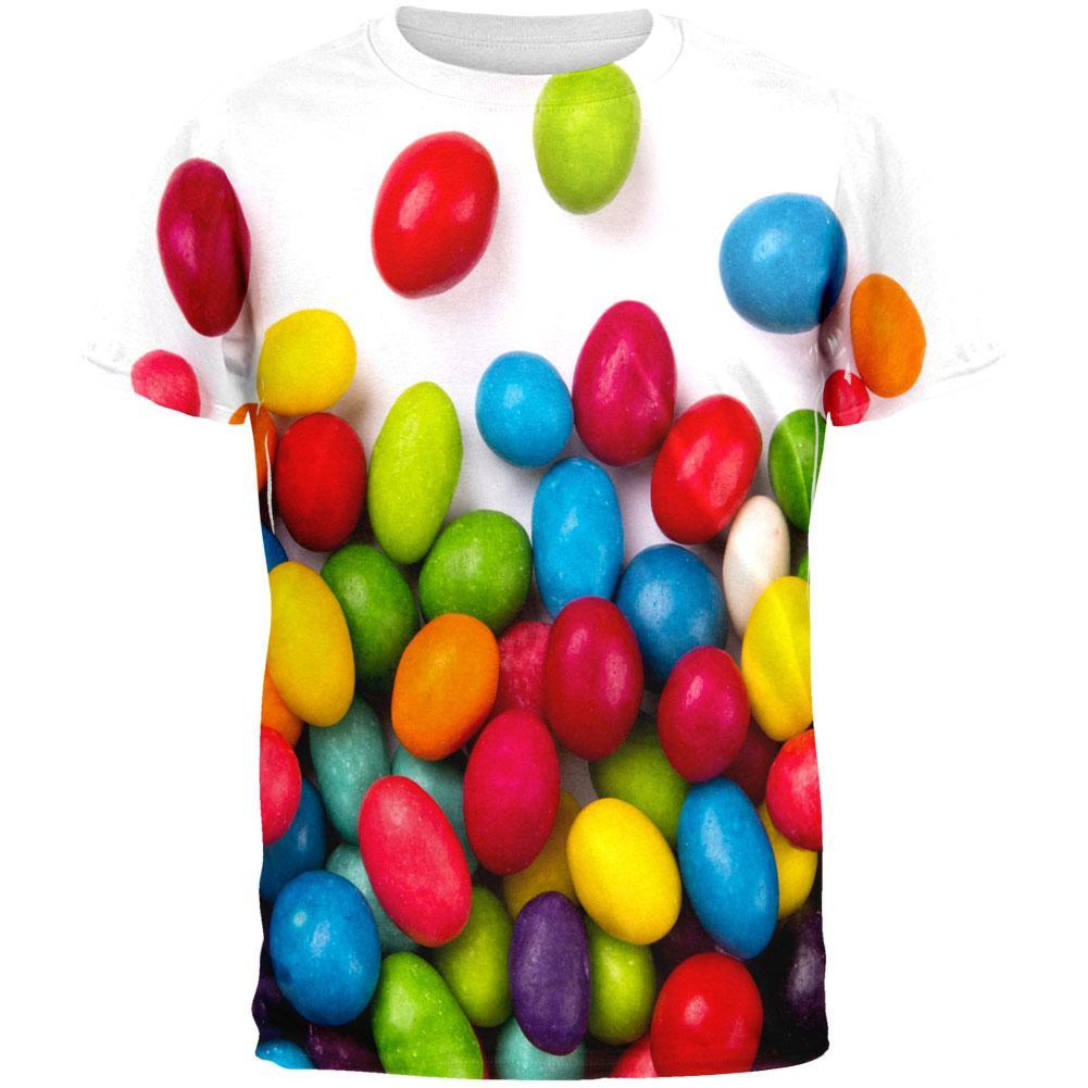 Halloween Jelly Beans All Over Adult T-Shirt