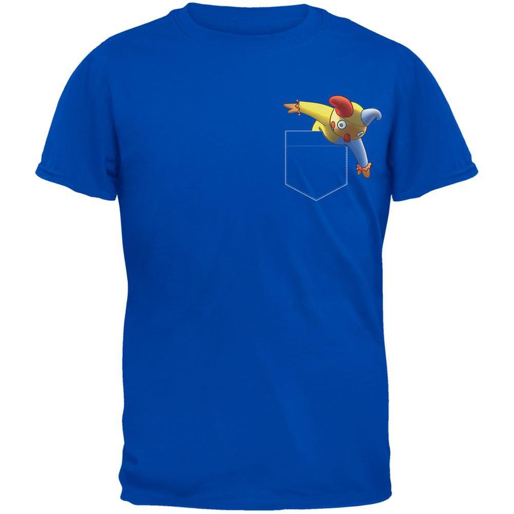 Pocket Halloween Horror Jack-In-The-Box Royal Adult T-Shirt