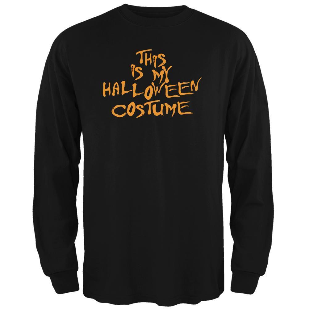 My Funny Cheap Halloween Costume Black Adult Long Sleeve T-Shirt