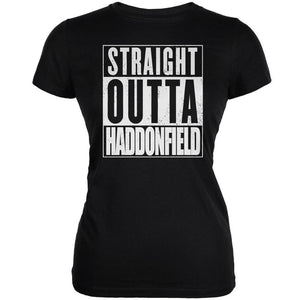 Halloween Straight Outta Haddonfield Black Juniors Soft T-Shirt