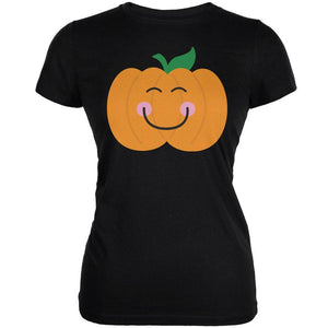 Halloween Little Pumpkin Black Juniors Soft T-Shirt