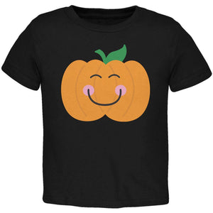 Halloween Little Pumpkin Black Toddler T-Shirt