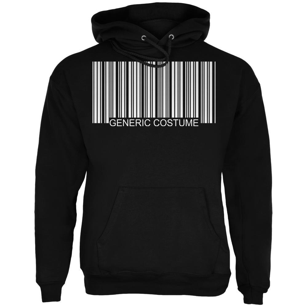 Halloween Generic Barcode Costume Black Adult Hoodie