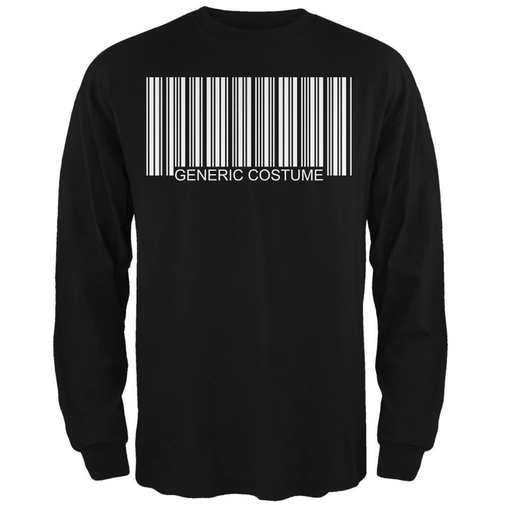 Halloween Generic Barcode Costume Black Adult Long Sleeve T-Shirt