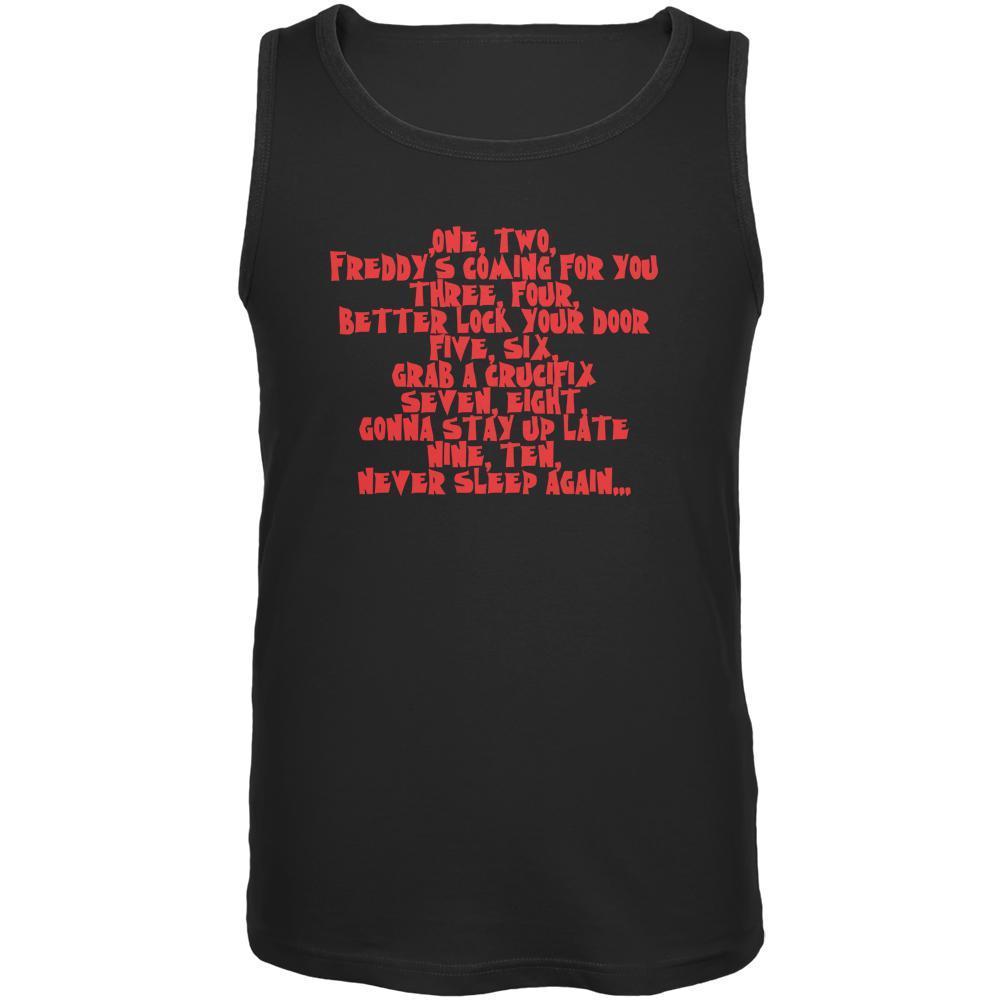 Halloween Nightmare Nursery Rhyme Black Adult Tank Top