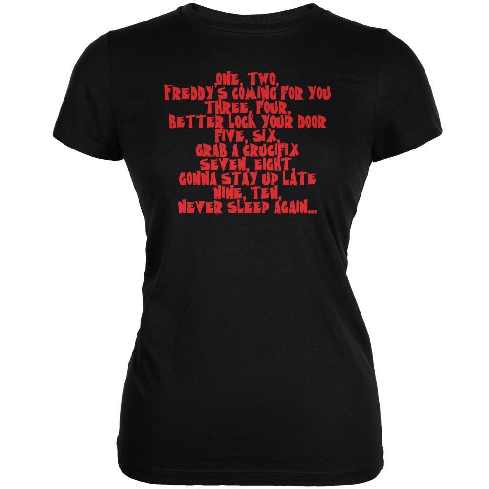 Halloween Nightmare Nursery Rhyme Black Juniors Soft T-Shirt