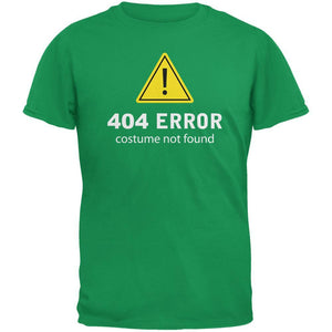Halloween 404 Costume Not Found Irish Green Adult T-Shirt
