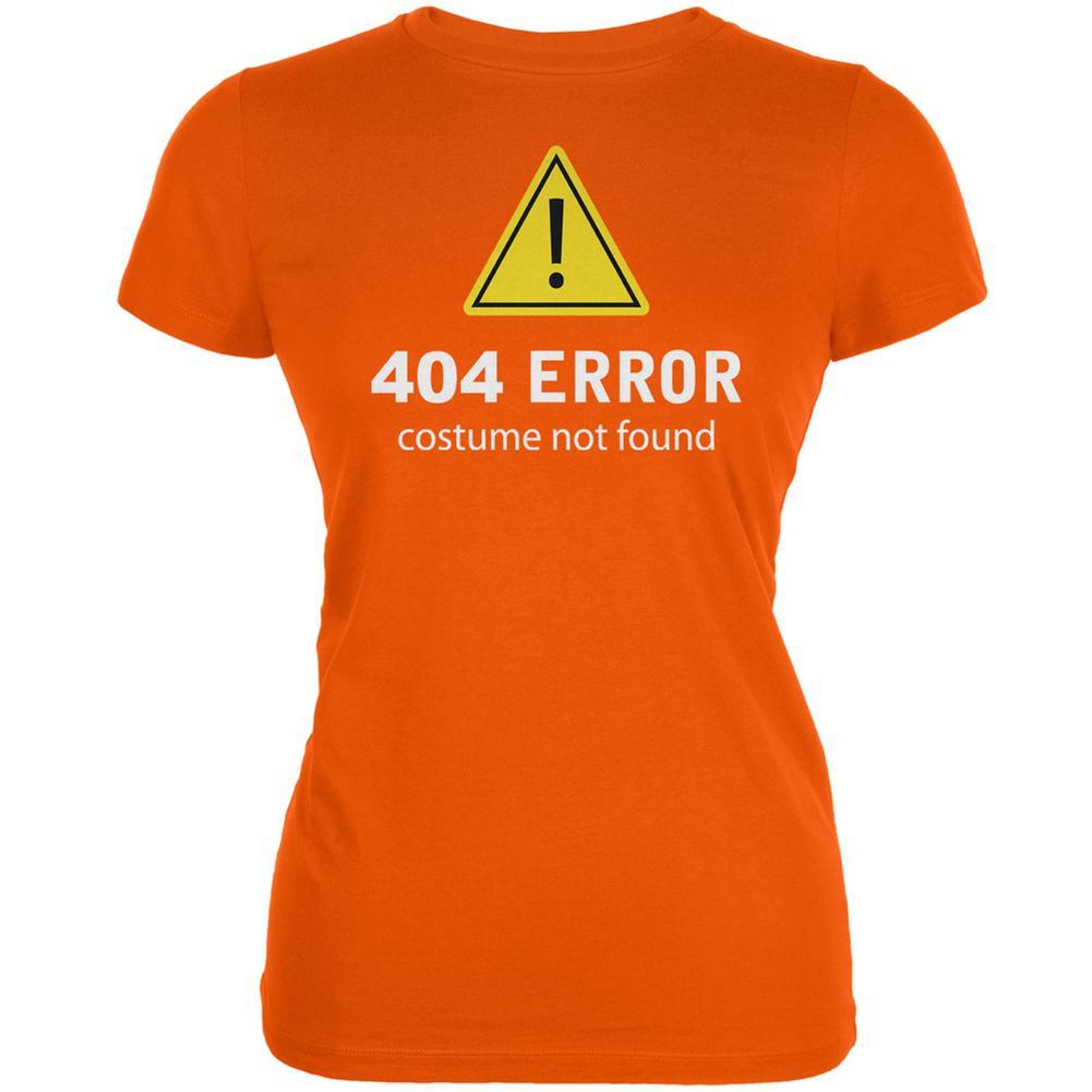 Halloween 404 Costume Not Found Orange Juniors Soft T-Shirt