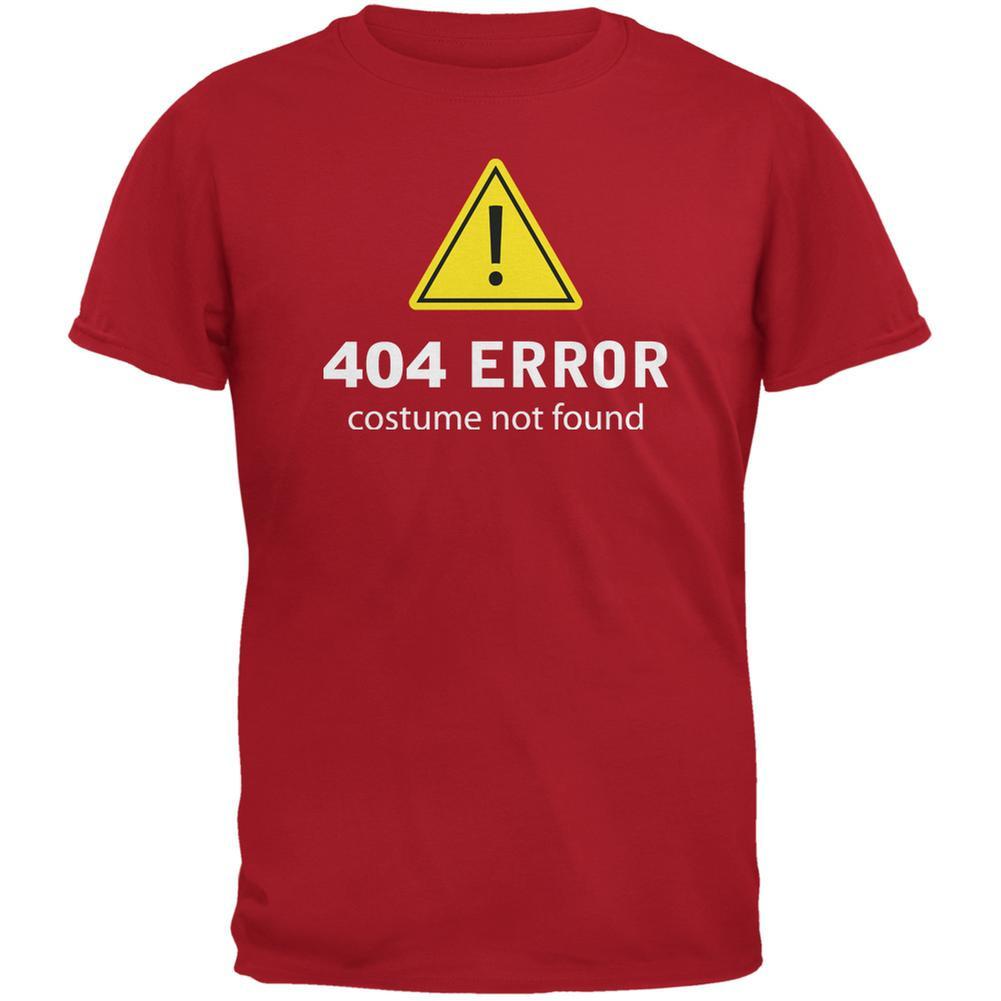 Halloween 404 Costume Not Found Red Adult T-Shirt