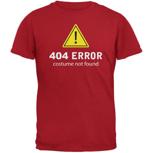 Halloween 404 Costume Not Found Red Adult T-Shirt