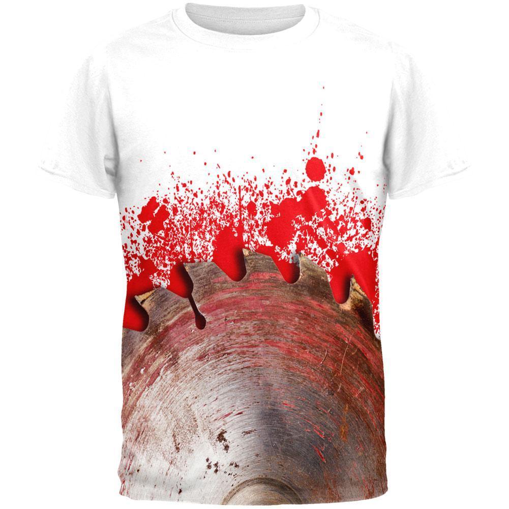 Halloween Bloody Saw Blade Massacre All Over Adult T-Shirt