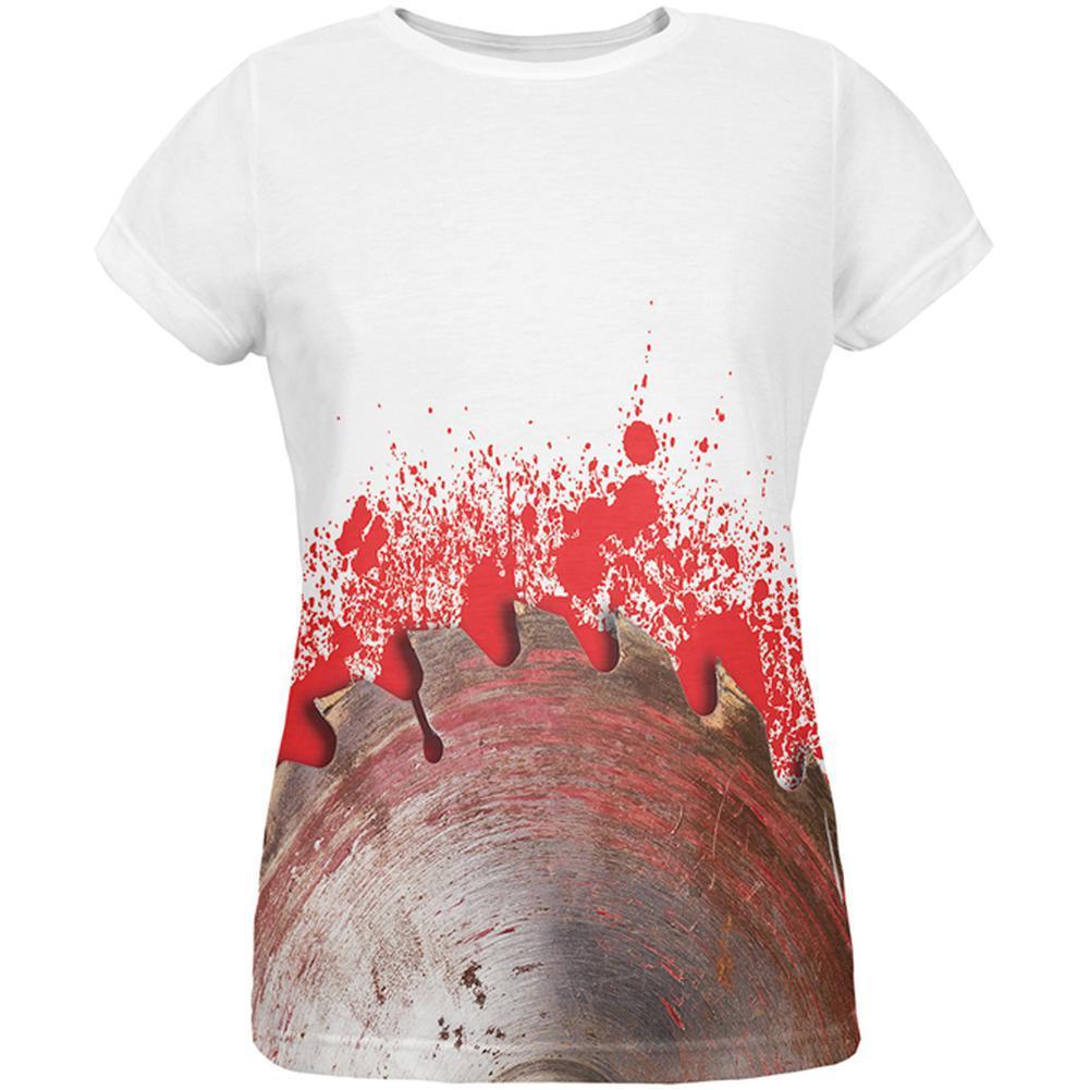 Halloween Bloody Saw Blade Massacre All Over Womens T-Shirt