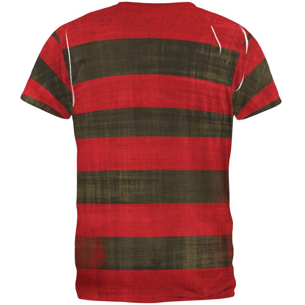 Halloween Striped and Bloody Nightmare Sweater All Over Adult T-Shirt