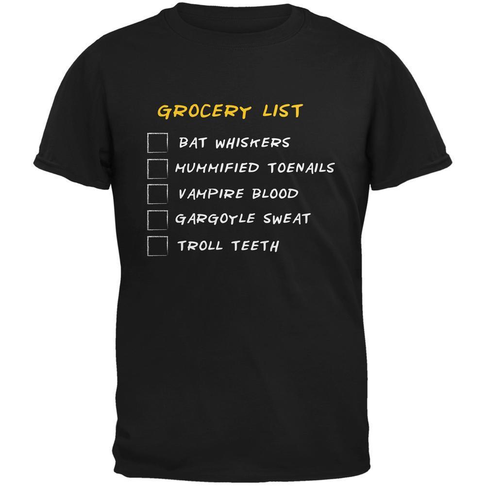 Halloween Checklist Black Adult T-Shirt