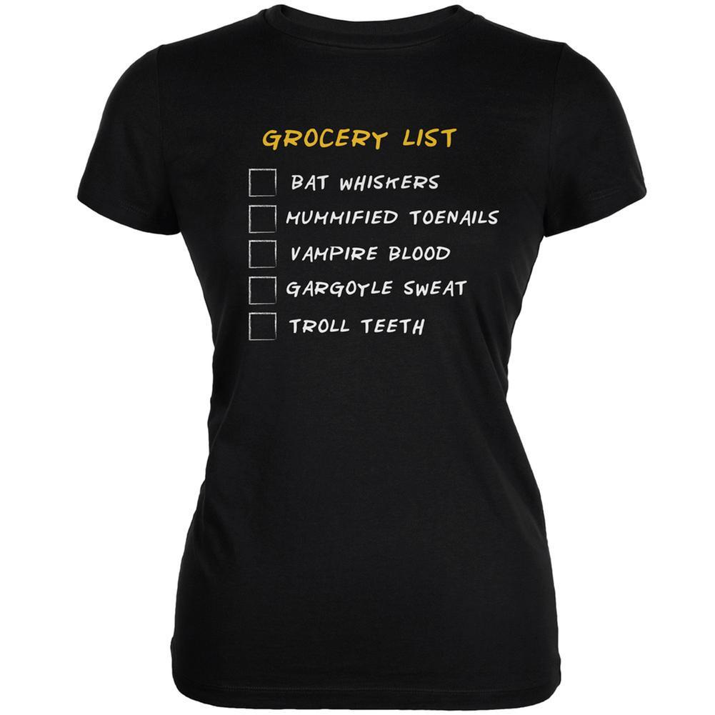 Halloween Checklist Black Juniors Soft T-Shirt