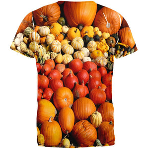 Halloween Rows of Pumpkins All Over Adult T-Shirt
