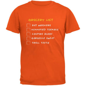 Halloween Checklist Orange Youth T-Shirt