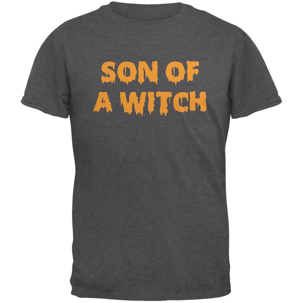 Halloween Son of A Witch Dark Heather Adult T-Shirt