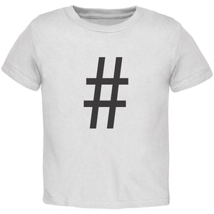 Halloween Hashtag White Toddler T-Shirt