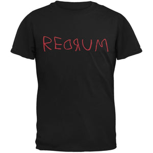 Halloween Horror Redrum Black Adult T-Shirt