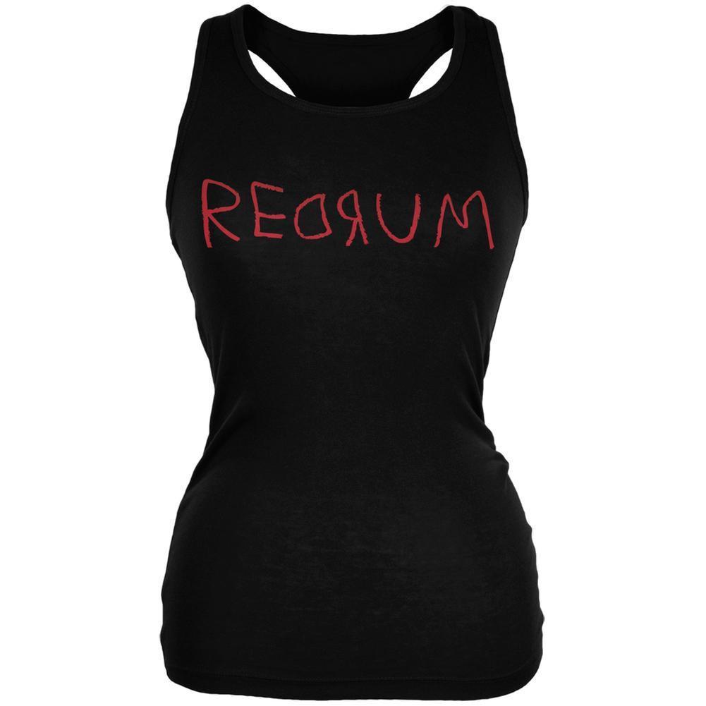 Halloween Horror Redrum Black Juniors Soft Tank Top