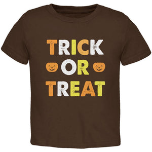 Halloween Trick Or Treat Brown Toddler T-Shirt