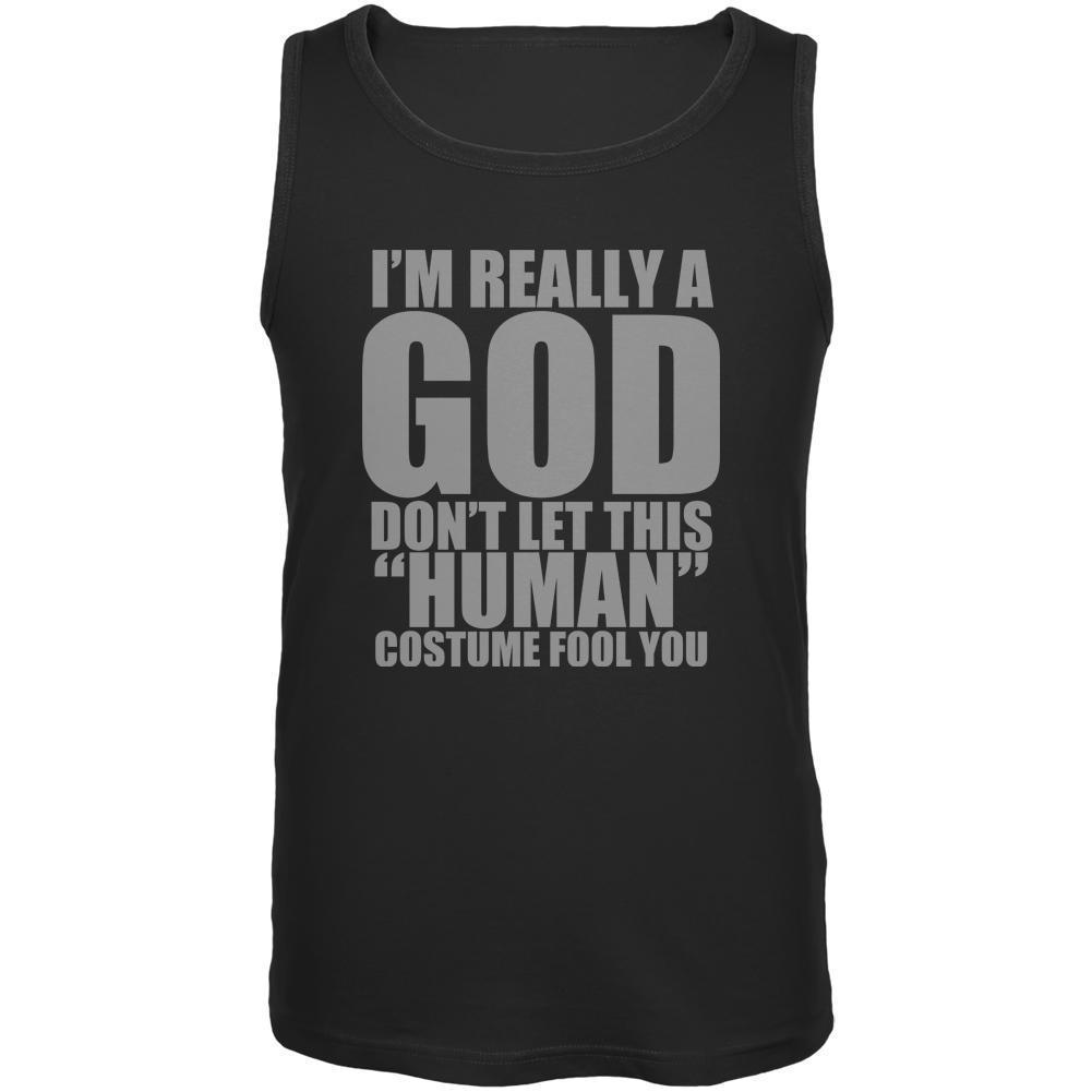 Halloween Human God Costume Black Adult Tank Top