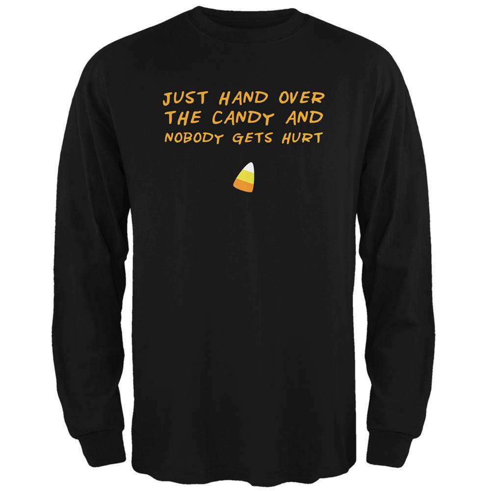 Halloween Just Hand Over The Candy Black Adult Long Sleeve T-Shirt
