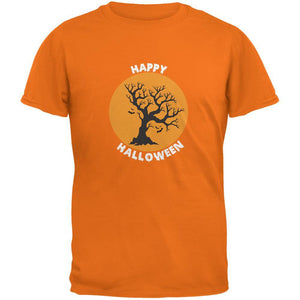 Happy Halloween Tree Silhouette Mandarin Adult T-Shirt