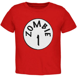 Halloween Zombie 1 One Costume Red Toddler T-Shirt