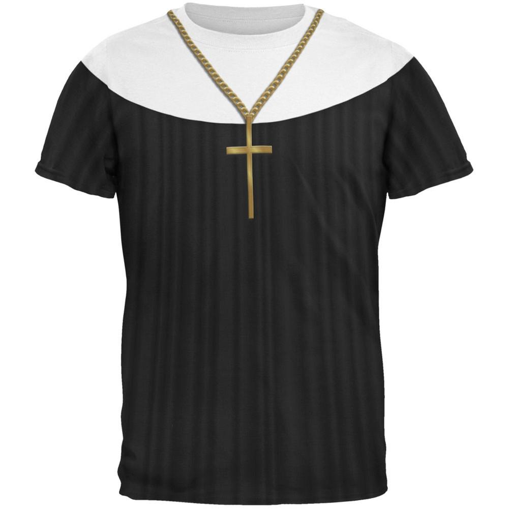 Halloween Nun Habit Costume All Over Adult T-Shirt