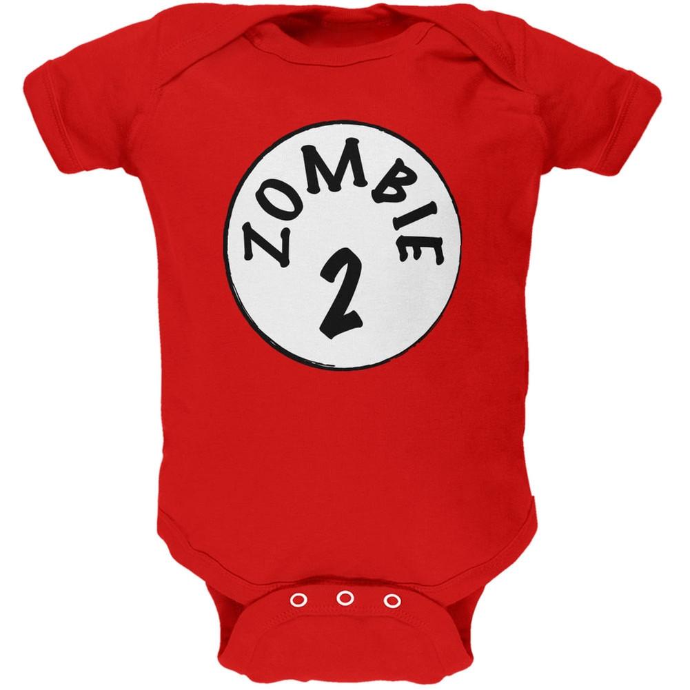 Halloween Zombie 2 Two Costume Red Soft Baby One Piece