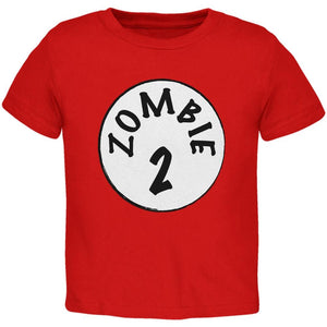 Halloween Zombie 2 Two Costume Red Toddler T-Shirt