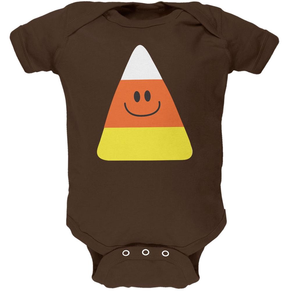 Halloween Candy Corn Costume Brown Soft Baby One Piece