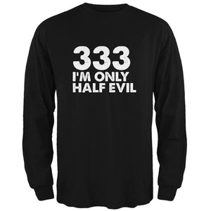 Halloween 333 Half Evil Black Adult Long Sleeve T-Shirt