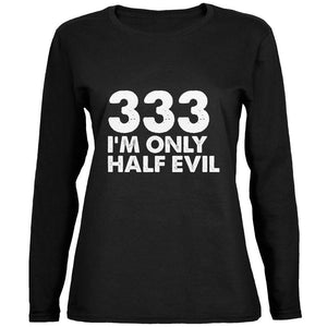 Halloween 333 Half Evil Black Womens Long Sleeve T-Shirt
