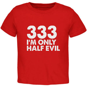 Halloween 333 Half Evil Red Toddler T-Shirt