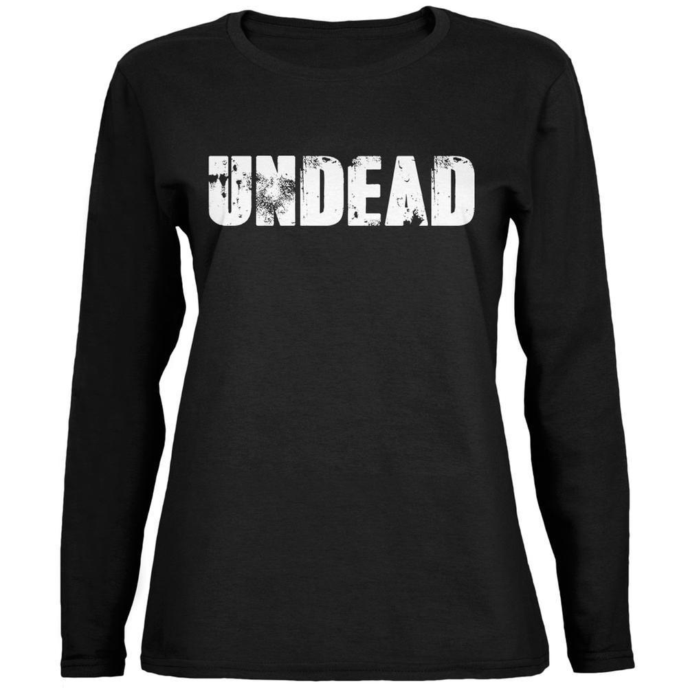 Halloween Undead Black Womens Long Sleeve T-Shirt