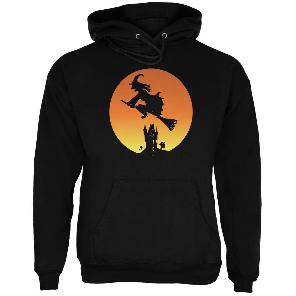 Halloween Witch Sunset Black Adult Hoodie