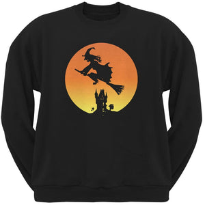 Halloween Witch Sunset Black Adult Sweatshirt