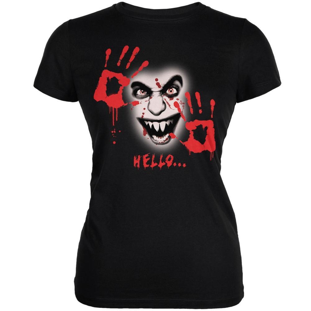 Halloween Hello... Black Juniors Soft T-Shirt