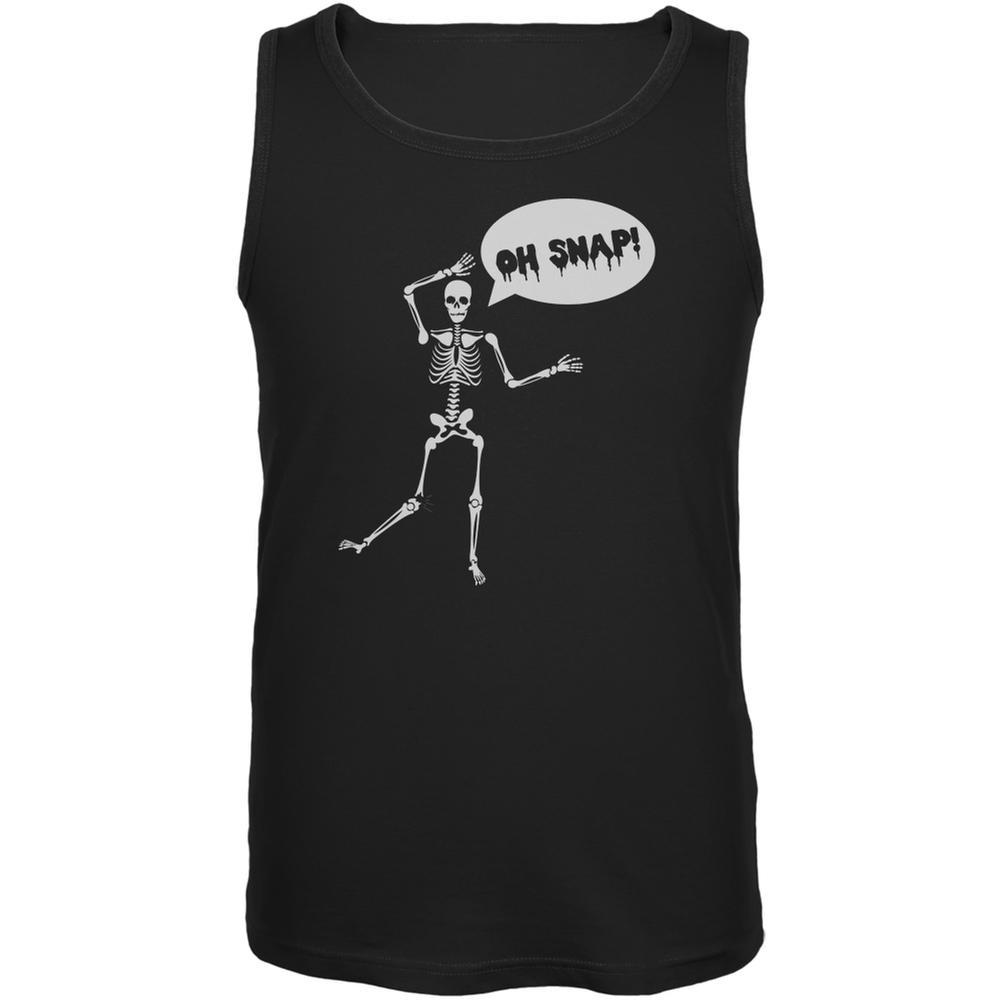 Halloween Oh Snap Skeleton Black Adult Tank Top