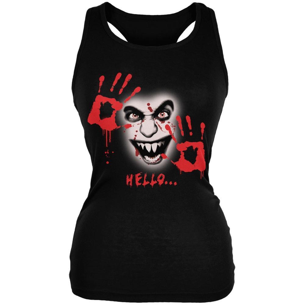 Halloween Hello... Black Juniors Soft Tank Top
