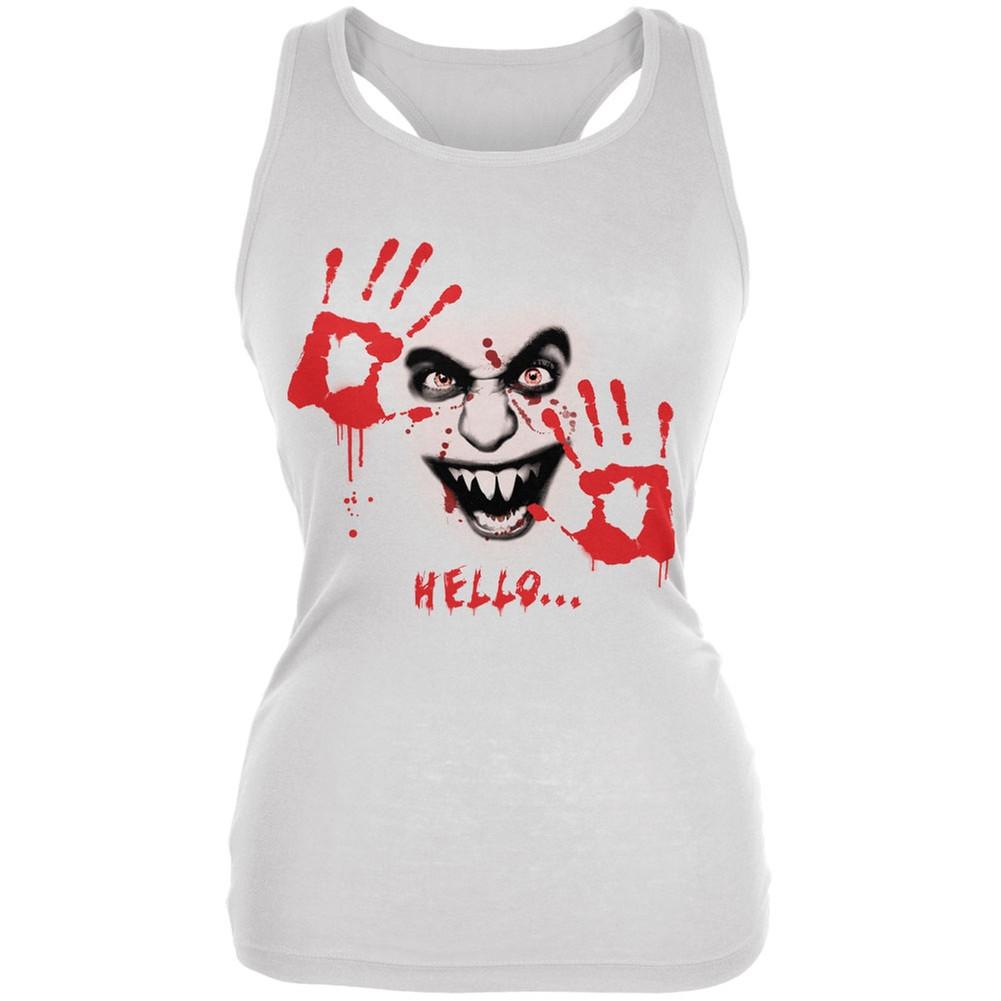 Halloween Hello... White Juniors Soft Tank Top